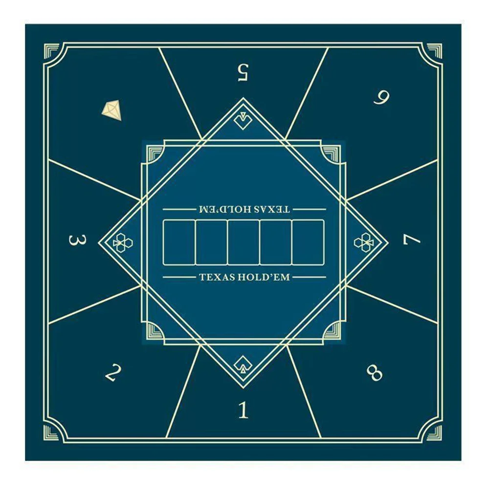 Tappetino da poker impermeabile Texas Hold'em Tappetino da viaggio in gomma per poker Gioco da tavolo Tappetini da casinò Tappetino da scrivania per giochi a casa per la festa