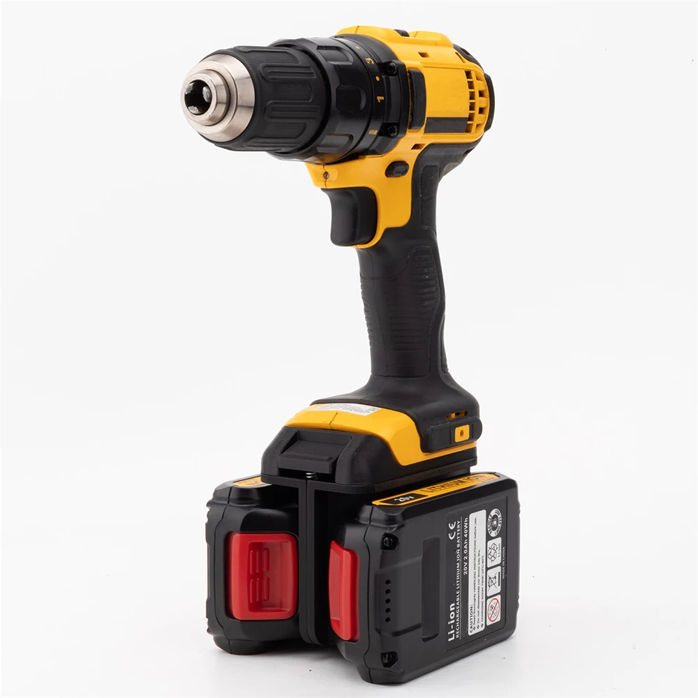 2in1 Electric Adapter Converter For DeWalt 18V Li-ion Dual Battery to for DeWalt 18V Cordless Power Tool Accessories(NO Battery)