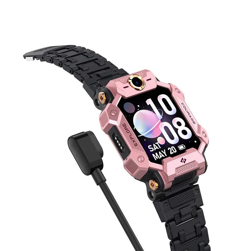 Cargador de Cable de carga rápida USB magnético negro de 100cm para reloj de teléfono para niños pequeños y genios Y01/Z1Y/Z2S/Z3D/Z6/Z6S/Z7/Z7A