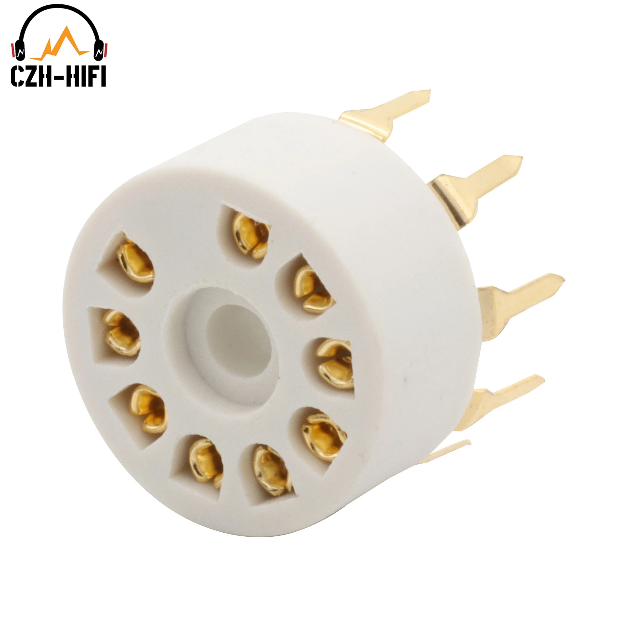 10 stücke 9pin B9A Rohr Buchse Kunststoff Ventil Basis für 12AX7 12AT7 12AU7 EL84 6N1 6570 6922 6DJ8 6N1 ECC83 ECC82 Verstärker PCB Mount – Detail 4