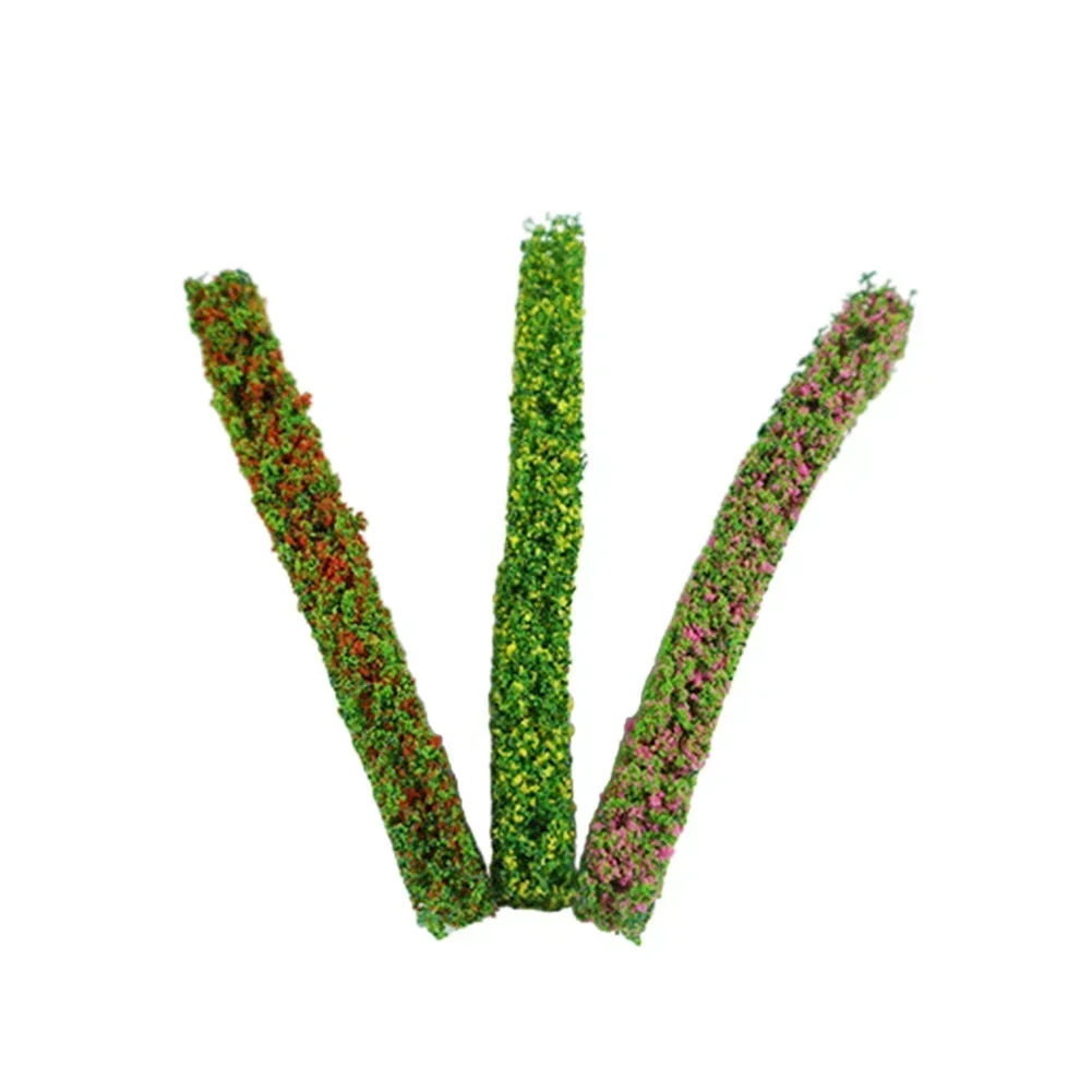 12PCS Shrub Strips Green Sand Table Miniature Model Simulation DIY Materials Grass Fence For Outdoor Indoor Building Diorama