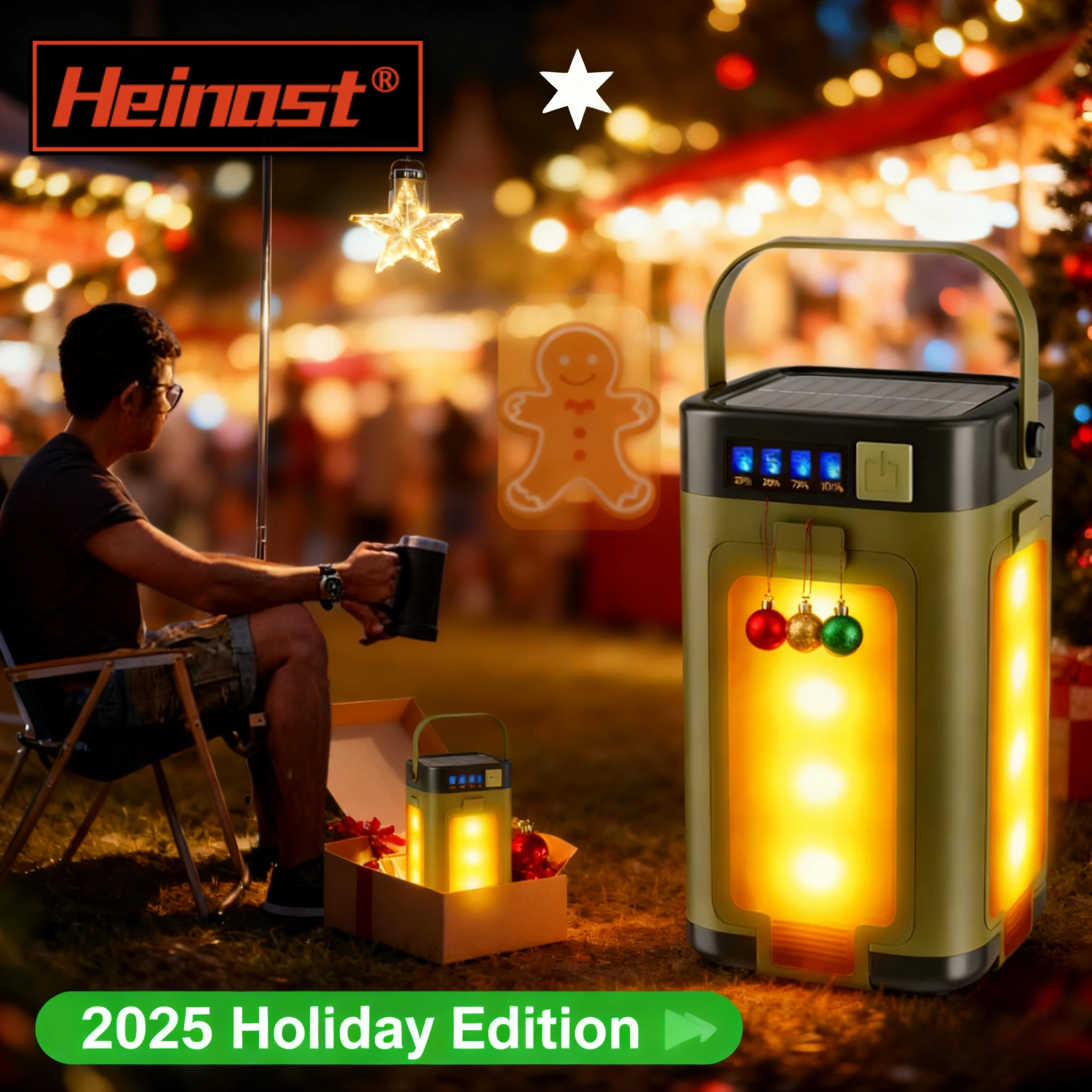 Solar faltbare Campingleuchte, Solar/USB-C wiederaufladbare hängende Zeltleuchte, ideal für Outdoor-Enthusiasten, Festival, Weihnachtsgeschenk