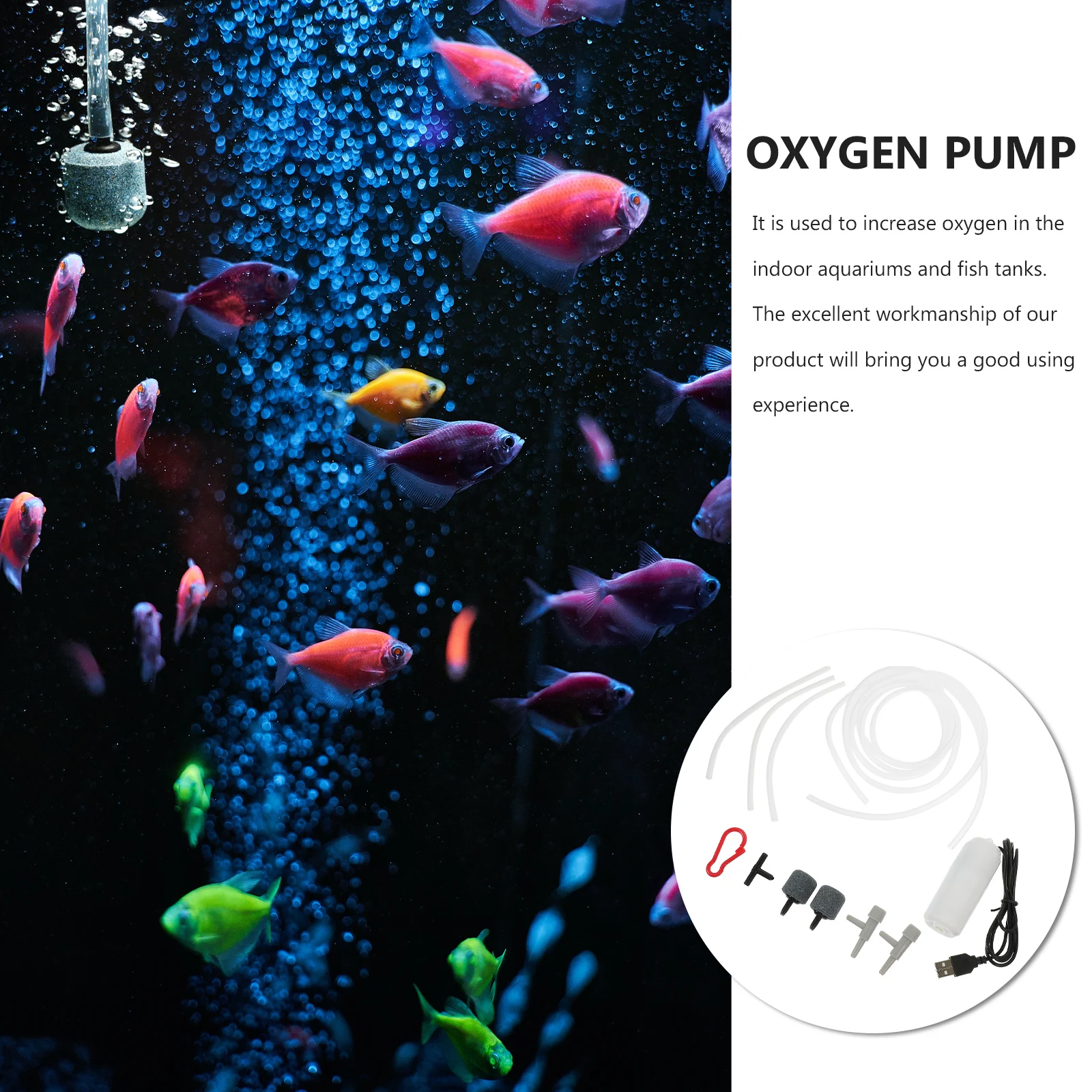 

USB Oxygen for Aquarium Mini Air Pump ABS Copper High Quality Easy Operation Home Outdoor Fish Tank Aerator Simple Fast