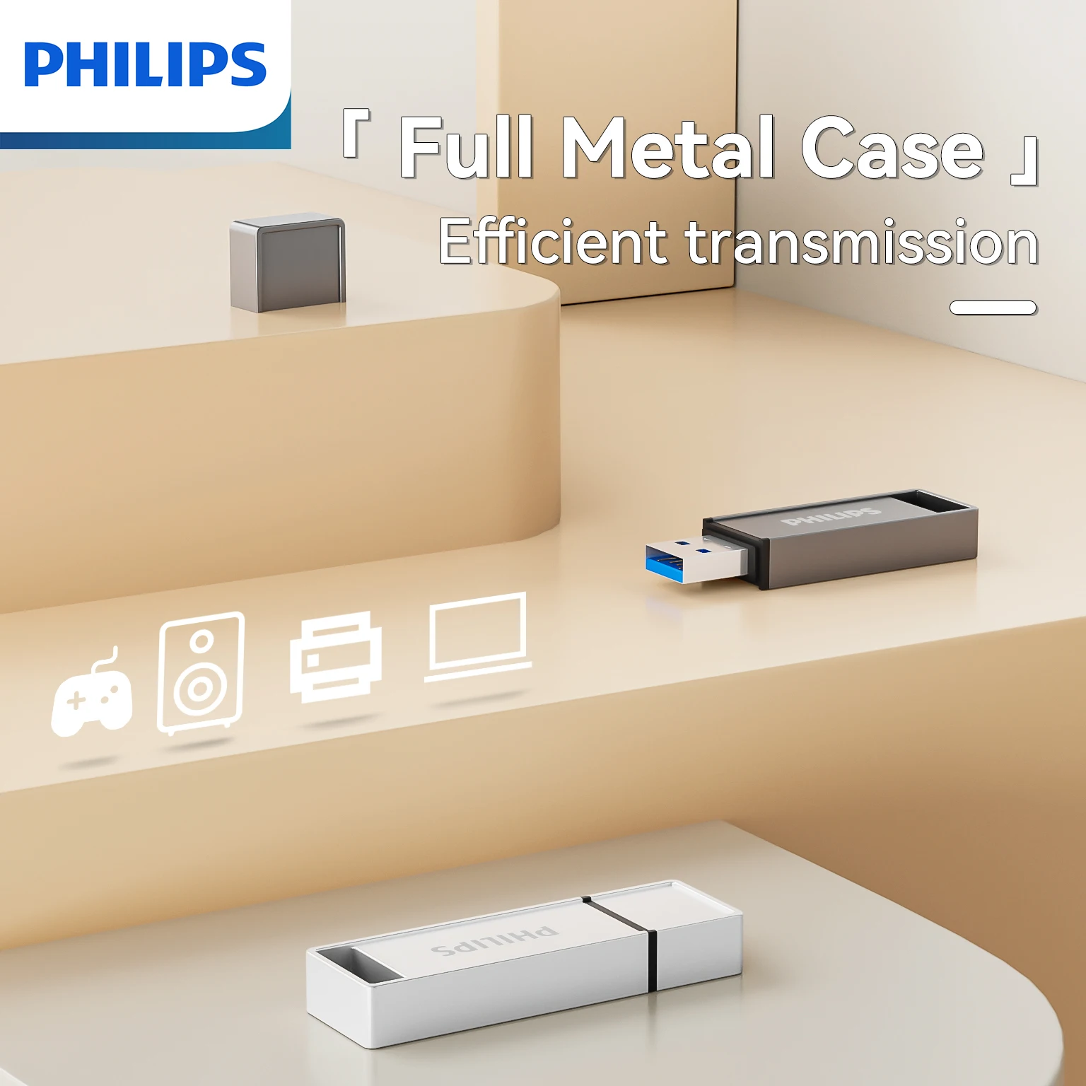 PHILIPS 128GB USB Flash Drive, USB 3.2 High Speed Memory Stick Thumb Drive Jump Drive Zip Drive for Data Storage and Backup