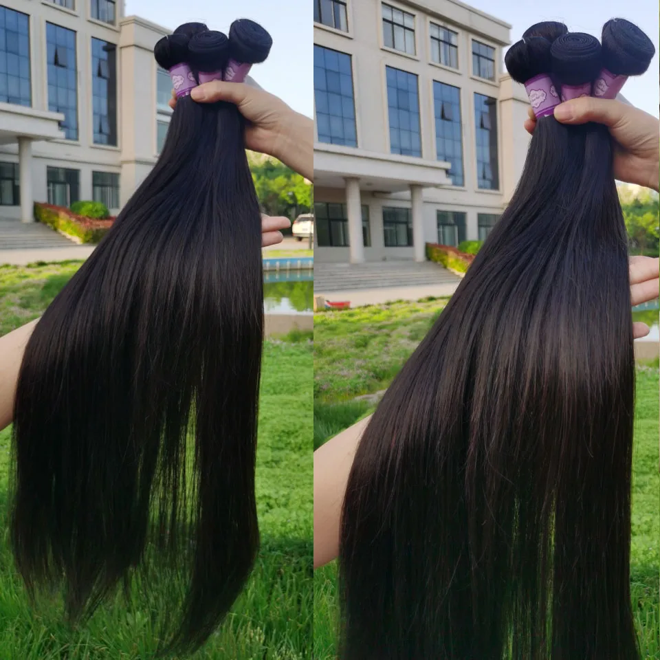 ボーンストレート人毛ヘアバンドル 24 26 28インチ ホットインチ バーマ産未加工ヘアウィーブバンドル 編み込み式ヘアエクステンション 3 4バンドル カールバージンヘアウェフト 1