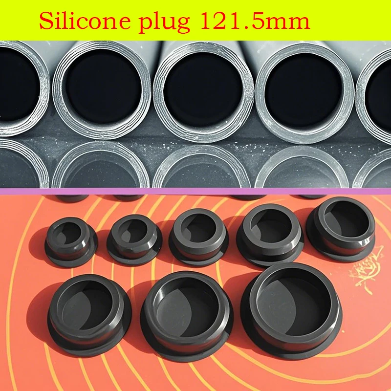 High-temperature resistant silicone stopper for bottle openings, rubber plug sealing cap, 121.5mm stopper for 120mm round hole