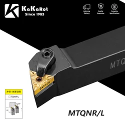 KaKarot External Turning Tool Holder MTQNR1616H16 MTQNR2020K16 MTQNL2525M16 TNMG160408 Carbide Inserts MTQNR Lathe Cutting Tools