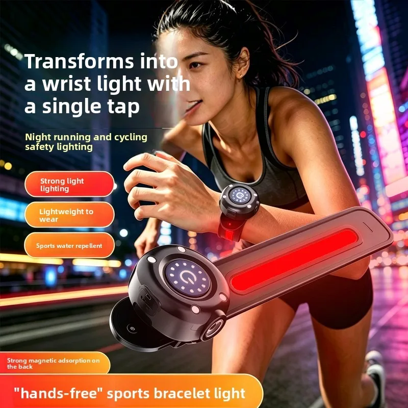 Magnetic Wrist Light Multifunction Outdoor Night Riding Patrol Work Lamp Pet Collar Warning Light Portable Bright Durable