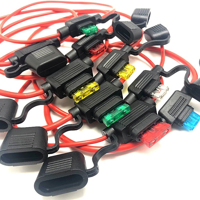 Auto Fuse Holder Waterproof with Wire Medium Mini Blade High Temperature Protection Device