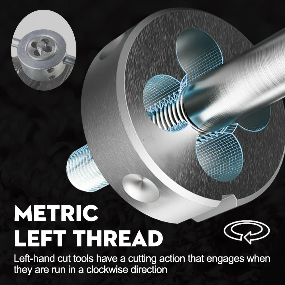 1pc M3 M6 M8 M10 M12 M14 M16 M18 M20 Left Hand Machine Thread Die Metalworking Screw Thread Machine Metric Die