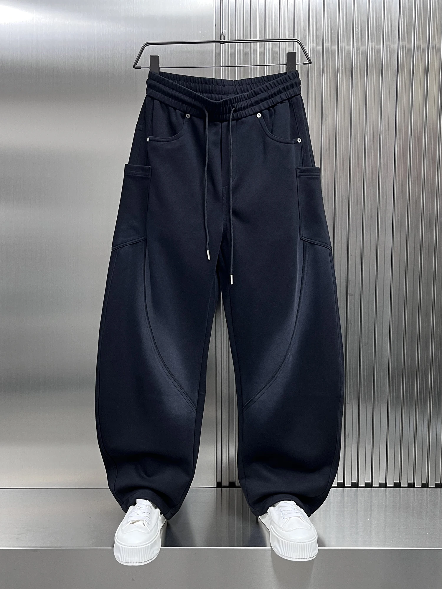 

Trendy Casual Patchwork Design Men's Sweatpants Autumn 2025 New American Sle Versatile Spor Loose Wide Leg Pants