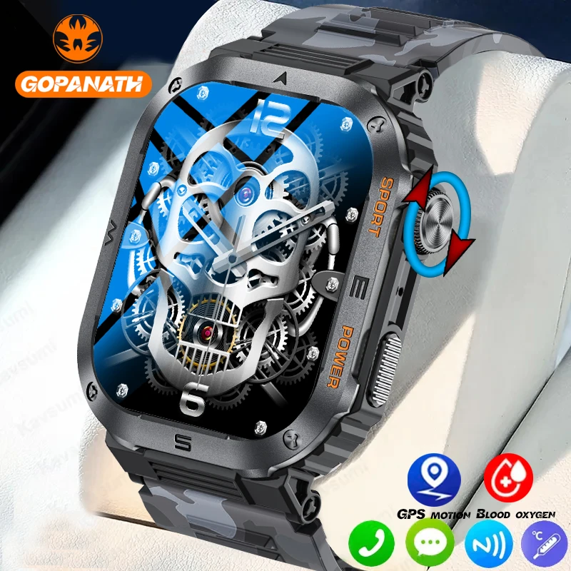 

2023Men's Smartwatch Bluetooth Talk AI Voice Assistant Heart Rate Health Monitoring Sports Waterproof Smartwatch For Android iOS