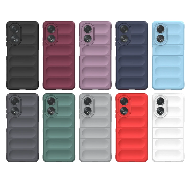 For OPPO A58 Case Cover OPPO A58 Capa Shockproof Multicolor Phone Back Bumper Armor Colour Soft TPU For Fundas OPPO A 58 A58 4G