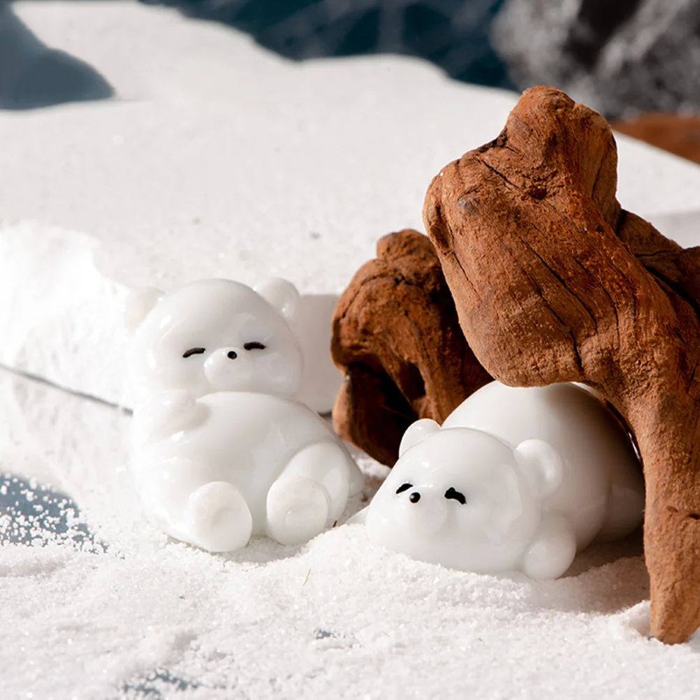 

10Pcs Miniatures Resin Craft Garden Desktop Ornament Mini Bear Decorations Miniature Crafts Miniatures Adorn