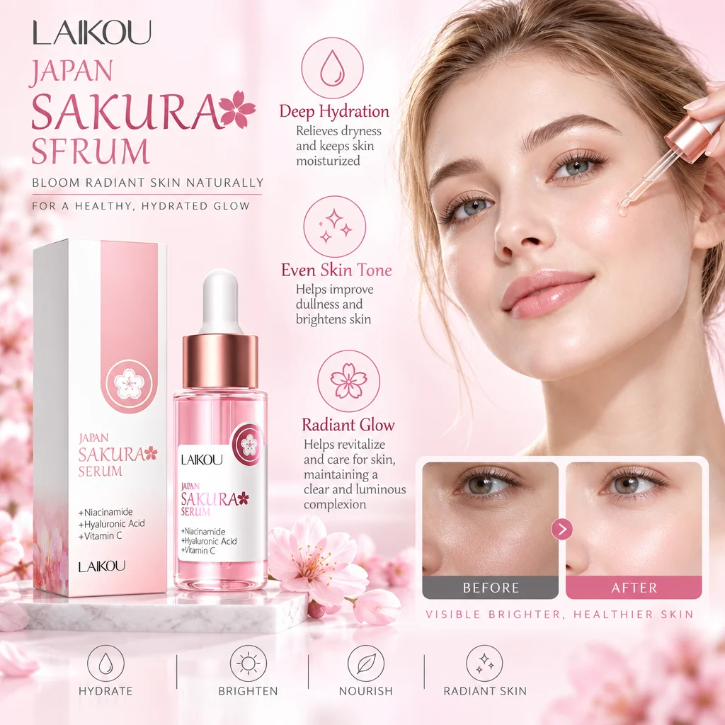 Sakura Facial Serum Niacinamid - Niacinamide Pore Shrinking Essence recension och pris
