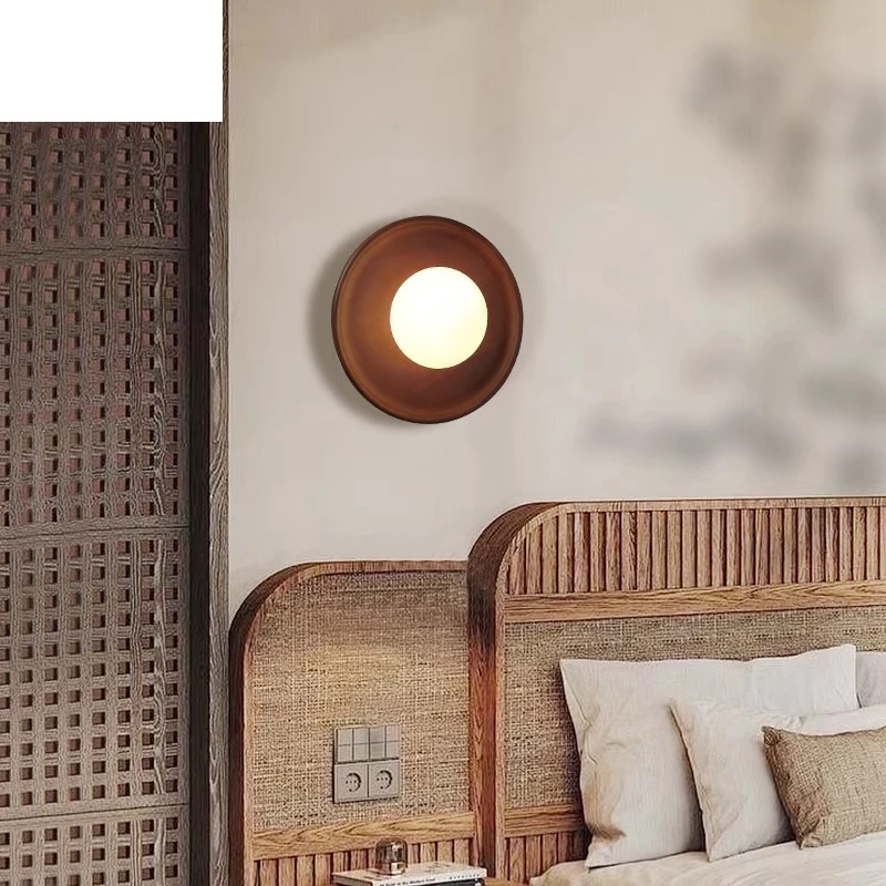

Medieval wind bedroom bedside wall lamp Japanese creative retro homestay stairs