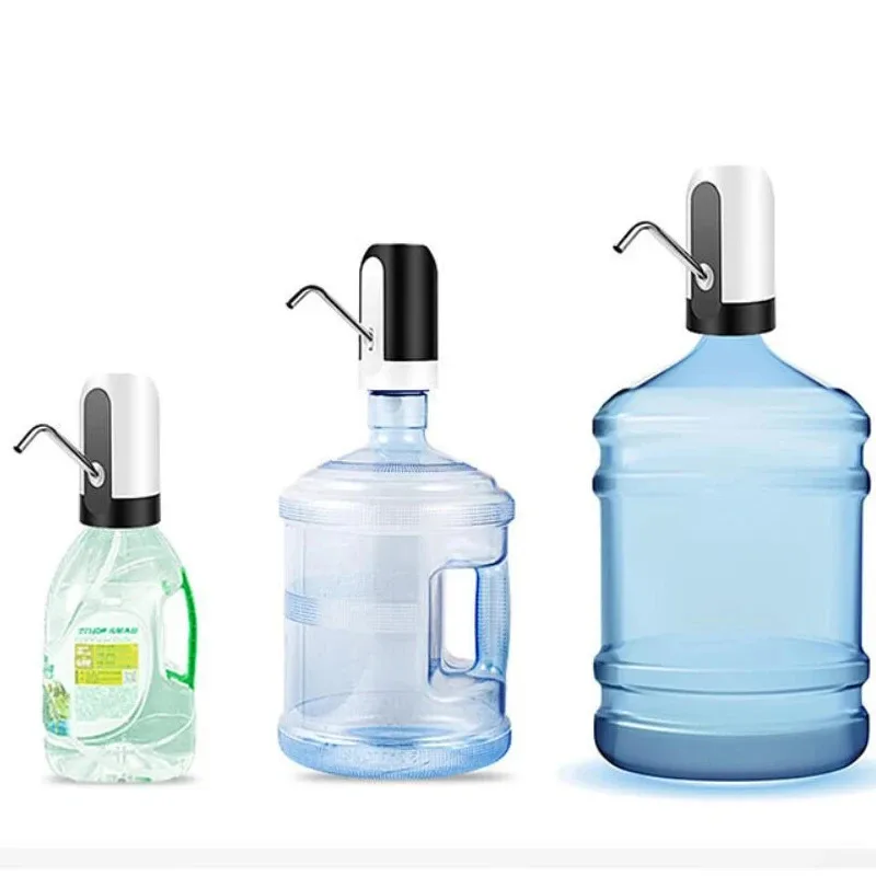 ATWFS Elektrische kabellose Pumpfwasserflasche, automatische Spenderflasche, wiederaufladbar über USB