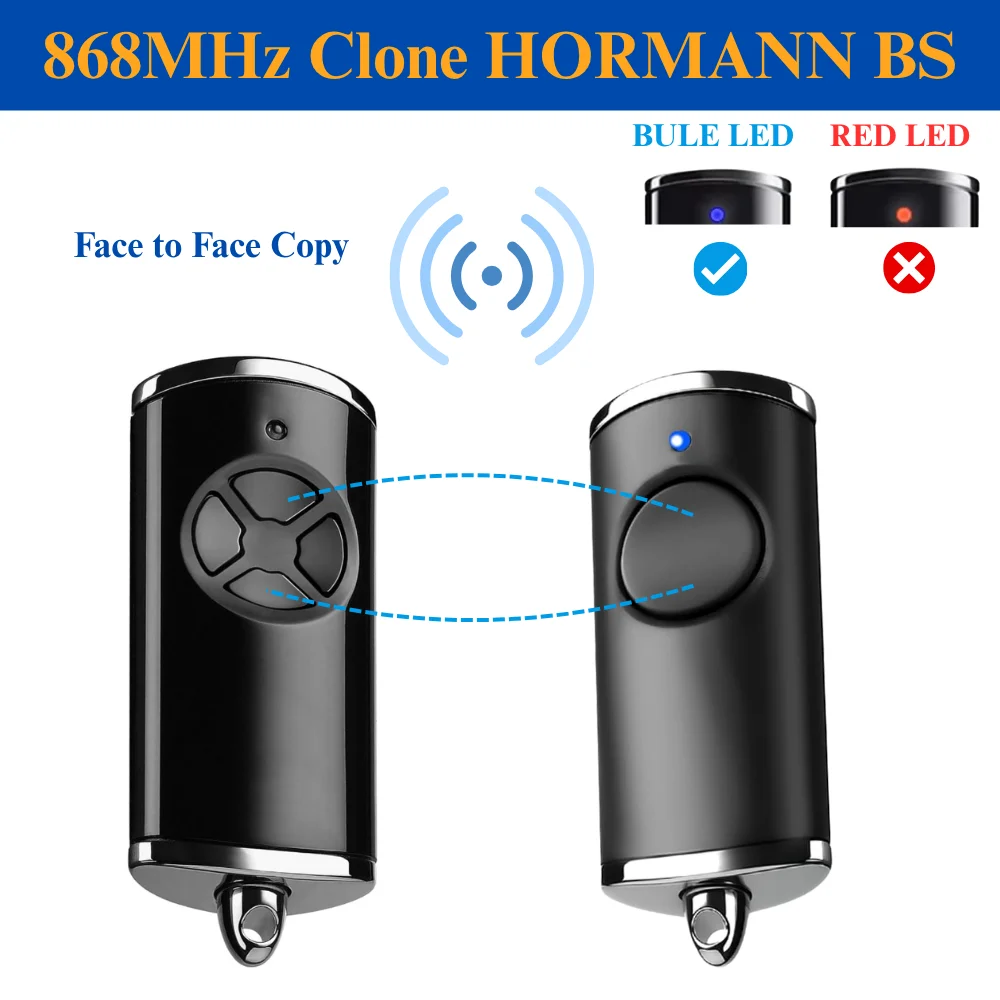 868MHz Handheld Transmitter Clone HSE4-868-BS Compatible Hormann Bisecur HSE2 HS1 HS4 868 BS Remote