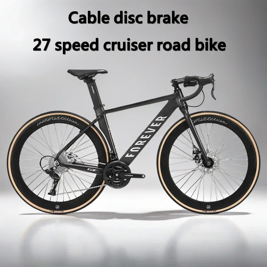 

GT 700C gravel bike cable disc brake light aluminum alloy Road Racing bicicleta 27 speed 30 speed curved handlebar road bicycle
