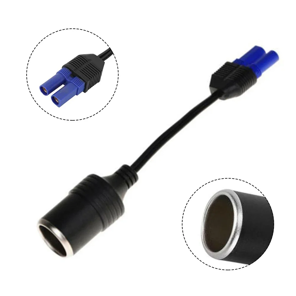 Brand New High Quality Practical Exquisite Power Socket Adapter Accessories Black 1Pcs ABS For 12V Car Battery Portable