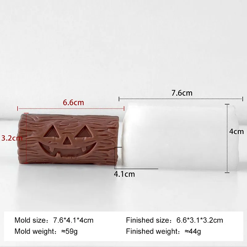 Halloween Mini-Geister-Kürbis Silikonform - 3D Stapelbare Kerzenform für DIY Seife, Harz, Gips & Heimdekoration