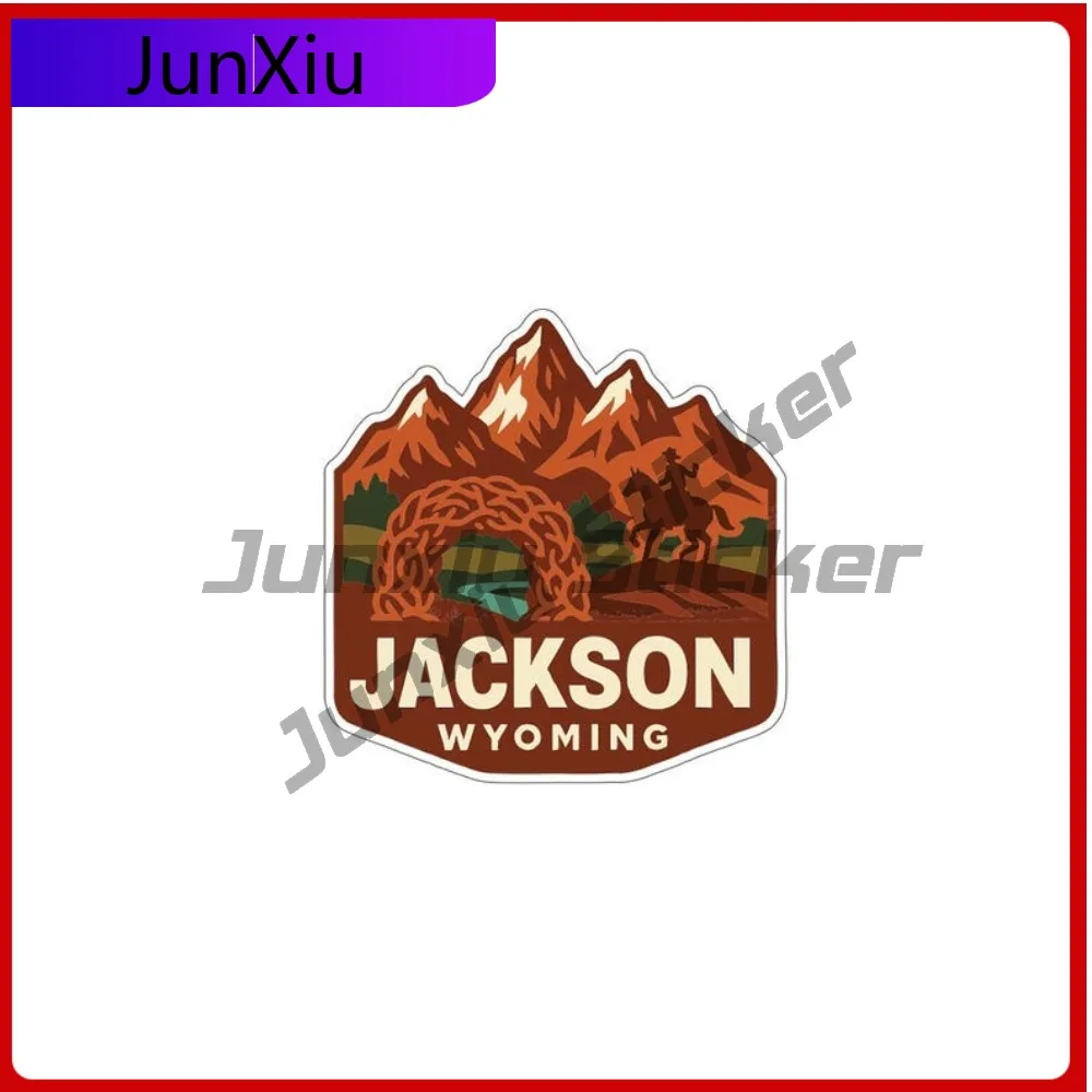 

Jackson Wyoming Sticker Vinyl Decorative Die-cut Decal City Skyline Landmark Design Sticker Motorcycle Bumper Truck Pickup Campe