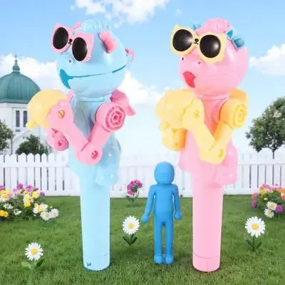 2 قطعة ديناصور روبوت الإبداعية حامل المصاصة للحزب المزحة مضحك الحلوى تخزين الجدة المحمولة خدعة صالح #6