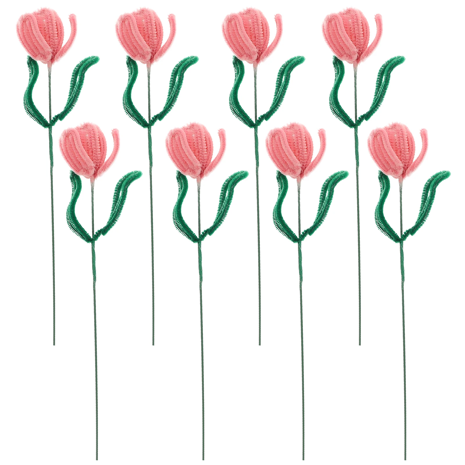 

1 set Bouquet Chenille Stems Craft Pipe Cleaners Flower Making Kit Floral Stems Wire Bendable Bar Handmade for Crafts