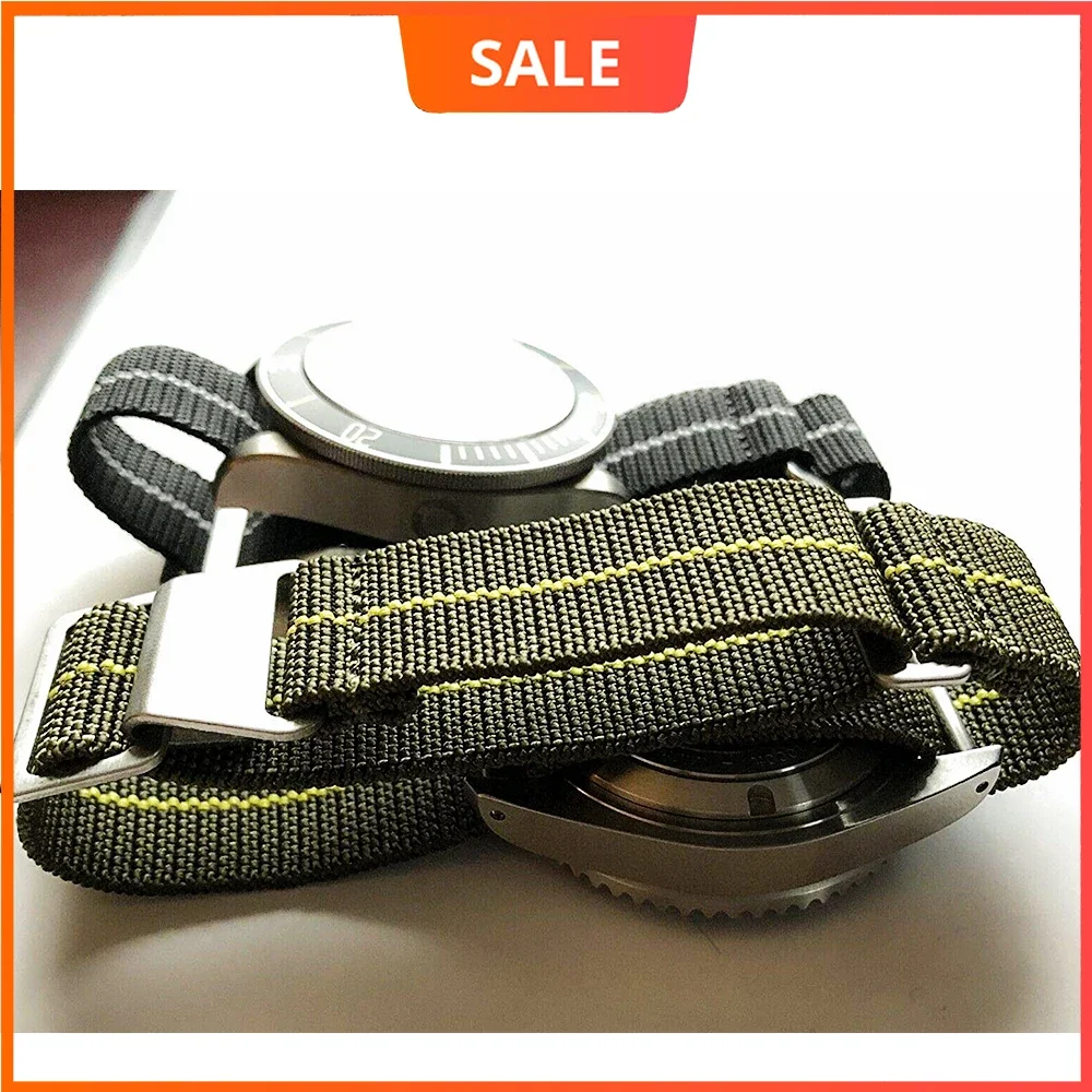 Nylon Watch Band for Samsung Galaxy Watches 3 41 45mm Strap for Amazfit 20mm 22mm Elastic Nylon Troops Parachute Bag Watchband