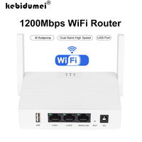 1200Mbps WiFi Router Dual Band 2.4G/5GHz 802.11AX Wireless Signal Booster WPA3 Easy Mesh Gigabit Network Card for Home Office