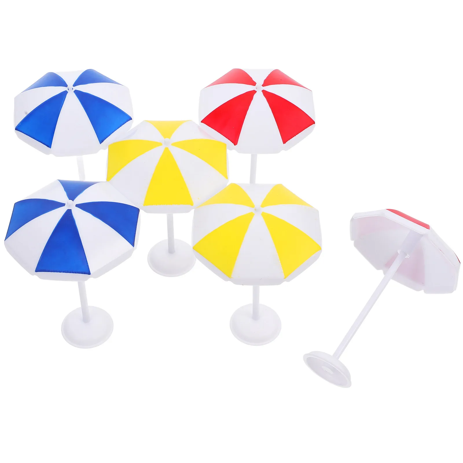 

Набор из 6 миниатюрных пляжных зонтов: креативные солнцезащитные зонтики для дома, офиса, сада, мини-зонтики для бонсай, аксессуары для пляжного ландшафта