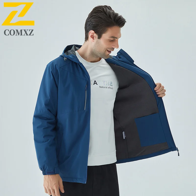 Adventure Rainproof Jacket Men Women Casual Hard Shell Breathable Waterproof Windbreaker 2025 Autumn Winter Ski Warm Fleece Coat