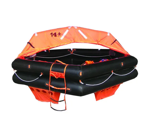 Zattera di salvataggio gonfiabile per zattere di sopravvivenza marine con sollevatore per 20 persone