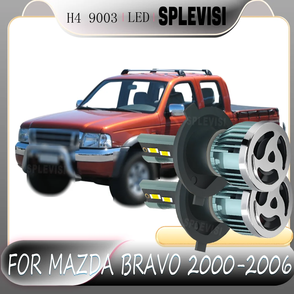 

Illuminates More Road Ahead H4 Upgraded High Low Beam LED Headlight Bulbs For Mazda Bravo 2000 2001 2002 2003 2004 2005 2006