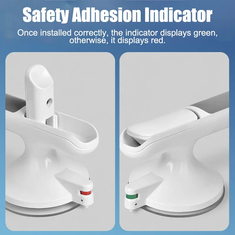 

Strong Suction Cups Bathroom Glass Door Pull Bathroom Grab Bars Punch Free Grab Bar Heavy Duty Suction Cup Shower Handle