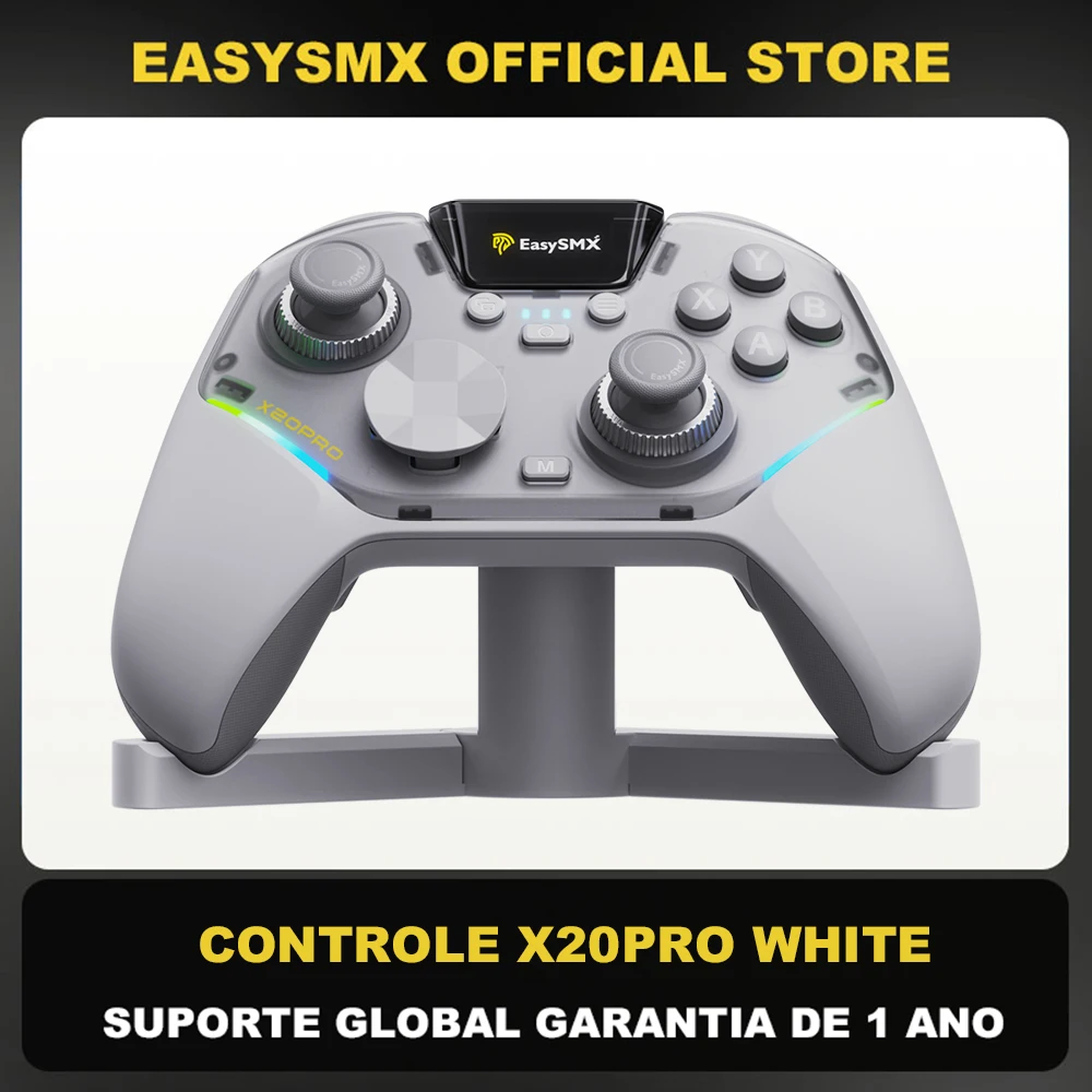 EasySMX X20 Pro Wireless Gampad Controller for PC/Switch/Phone/TV/Steam, TMR Joysticks, Smart Display, Magnetic Charging Dock