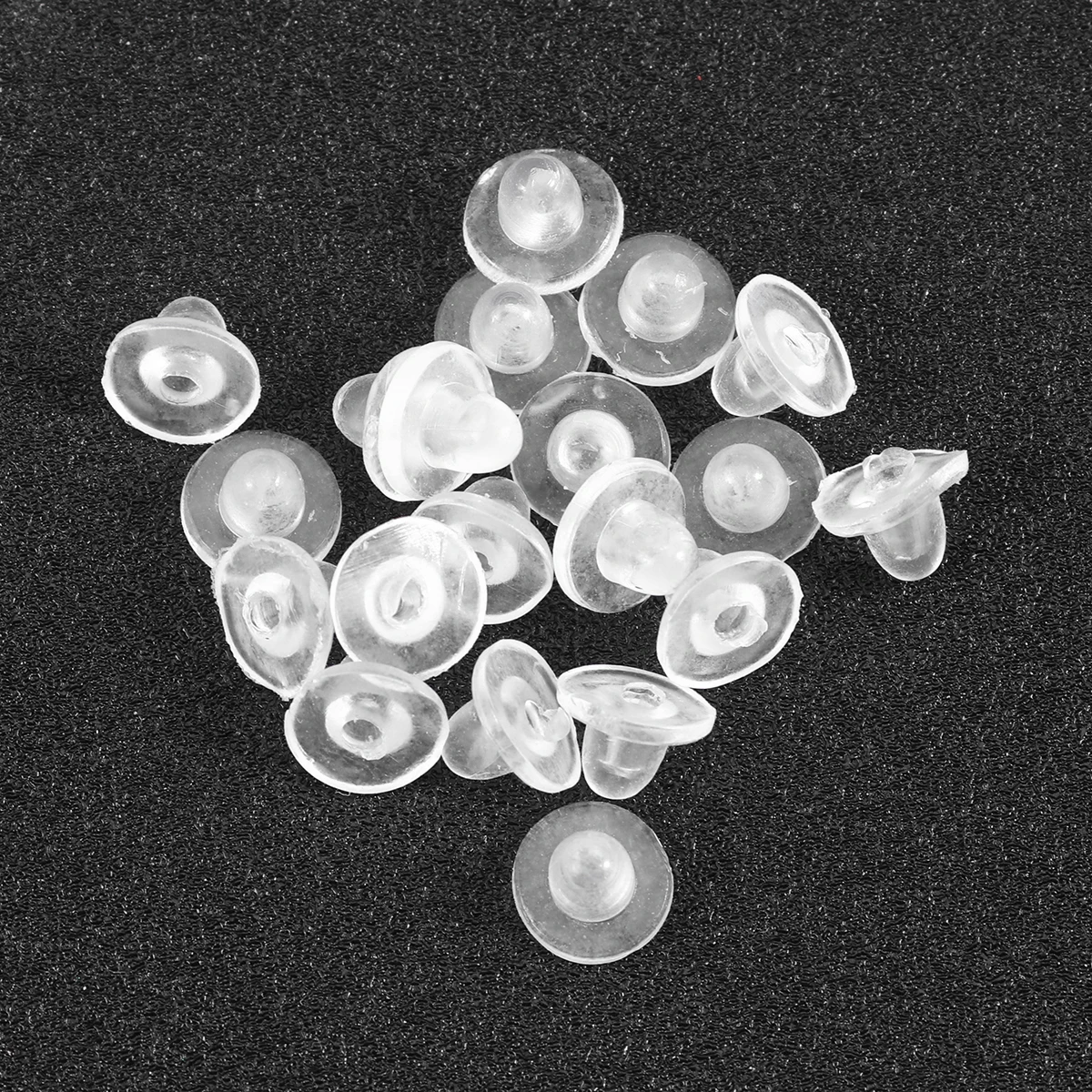 

100 Pcs Ear Clip Pads Green Transparent Oval Without Hole Perforation Mat Large Size