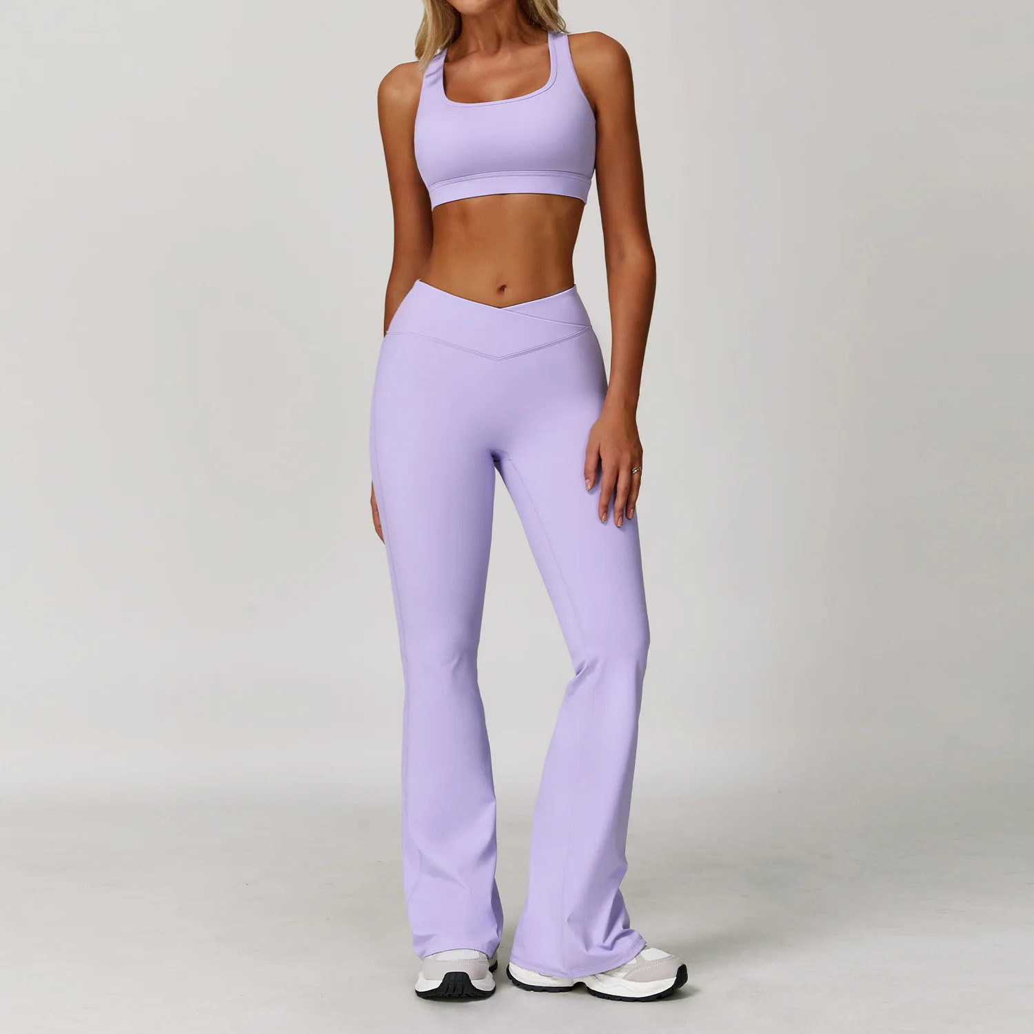 

Женские спортивные комплекты, бюстгальтеры для спортивных тренировок, расклешенные леггинсы с перекрещенной талией для йоги, брюки, спортивные тренировочные колготки на открытом воздухе, костюмы