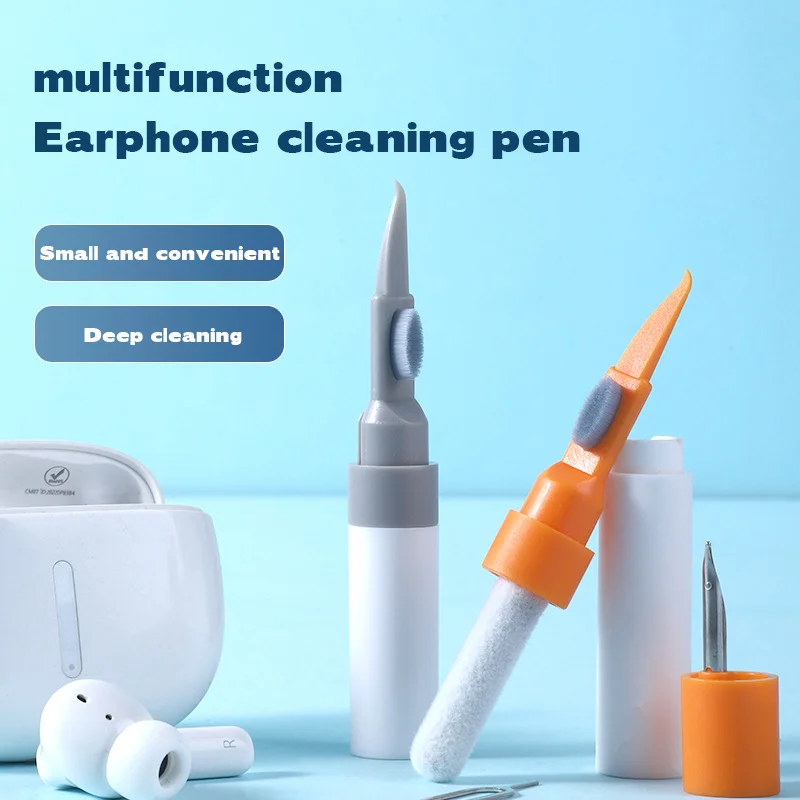 

3-in-1 Bluetooth Earphone Cleaning Pen Multi-purpose Mobile Phone Earphone Bay Keyboard Camera Dust Removal Tool Sim Card Ejecto