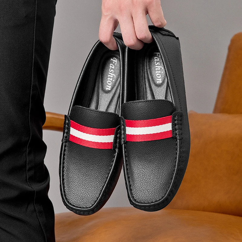 

ELUVA Comfortable Slip on Loafers for Men Breathable Lightweight Non Slip Driving Shoes Casual Moccasins Fashion Male Shoes