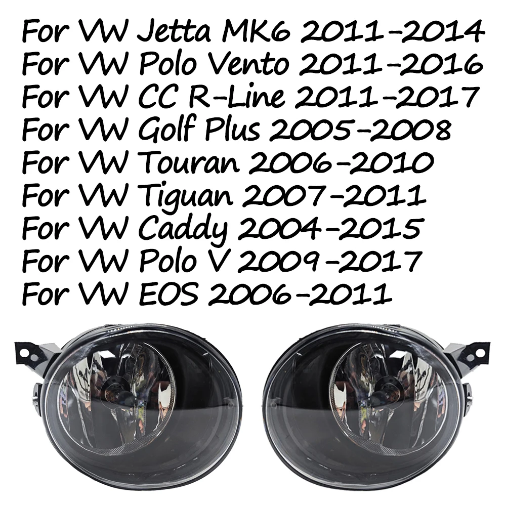 For VW Tiguan Touran Caddy CC EOS Golf Plus Polo V Fog Lamp Front Bumper Anti Fog Light 1T0941699C 1T0941700C 1T0941699G