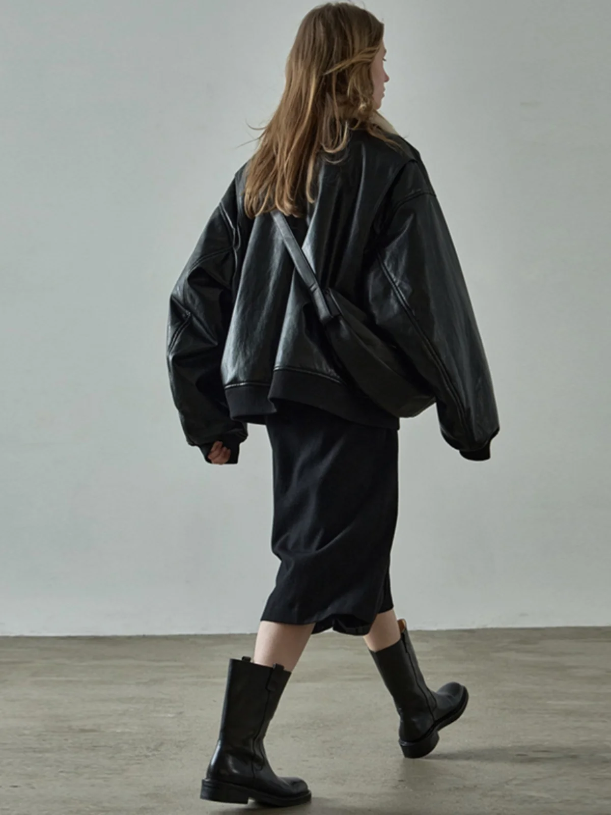 Jaet in pelle da donna Autunno Inverno Nuovo Sle Collo in pelliccia staccabile Cappotto classico oversize Anouk Yve Marca Long Sve PU Le...