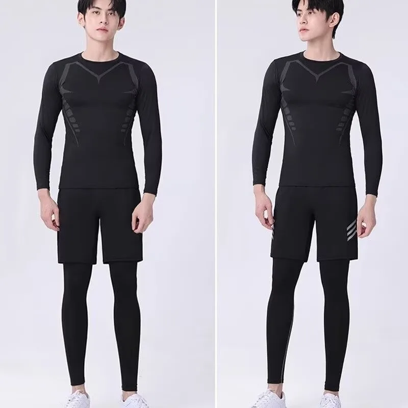 Men's T-shirt Men Running Sport T Shirt Men Compression Fitness Tops Tee Quick DryTight Training Gym Sport Running Shirts Jersey