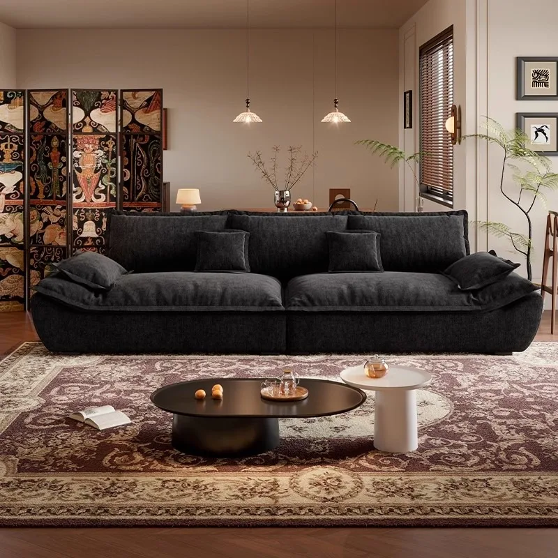 أرائك غرفة المعيشة الإيطالية كبيرة الحجم الحد الأدنى بمقعدين أرائك غرفة المعيشة الكسولة صالات أثاث منزلي حديث Divano Soggiorno #2