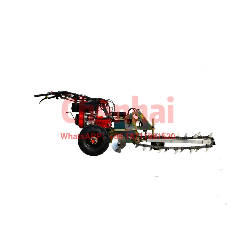 15hp Small trencher chain trencher Self Propelled  Engineering Trencher