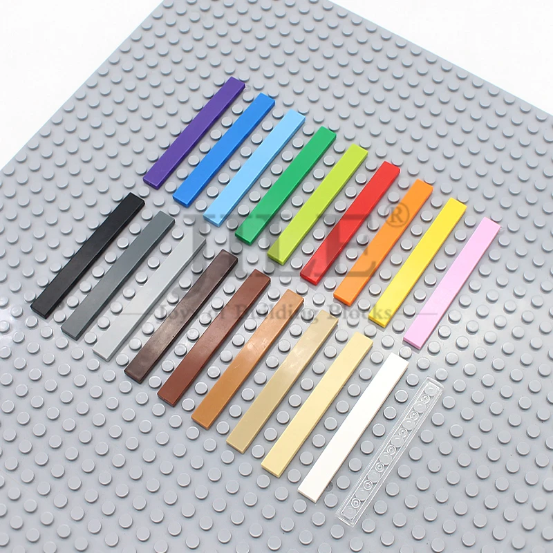 50pcs MOC 4162 Accessories Flat Tile 1x8 Light Panel Brick Parts Kit Building Blocks City Accessory Educational Toy