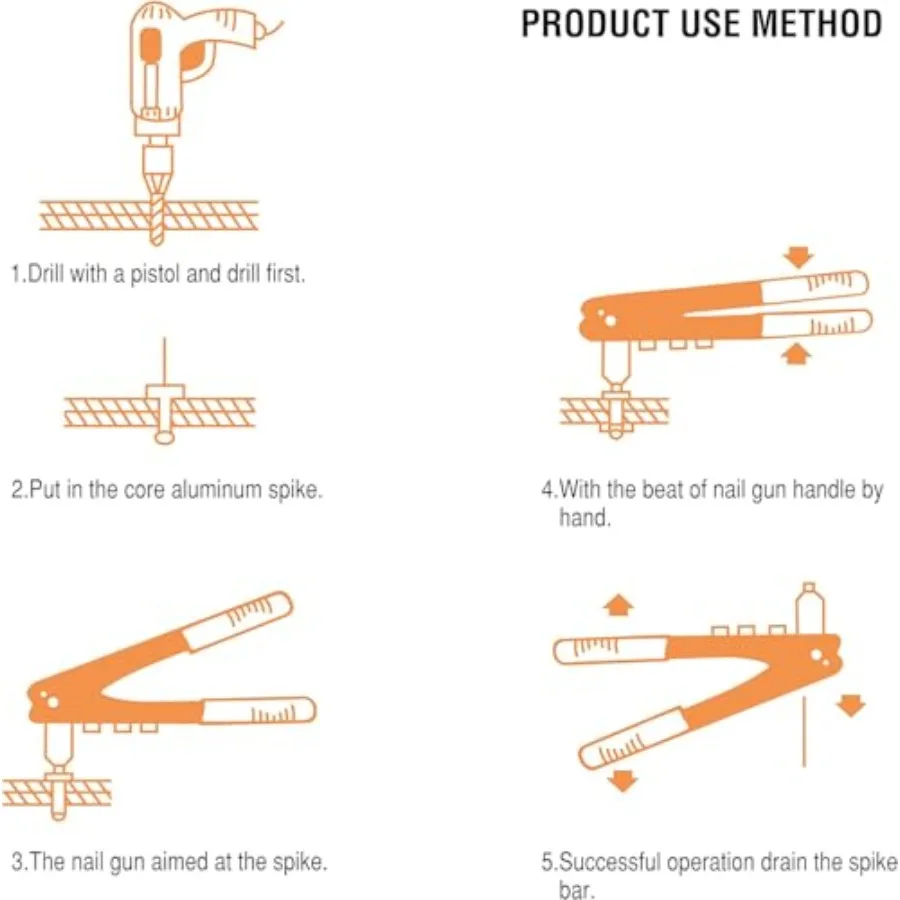 Professionele heavy-duty pop-klinknagelpistoolset met verschillende 120 klinknagels voor industriële reparatie en toepassingen van metaalproductie Dur