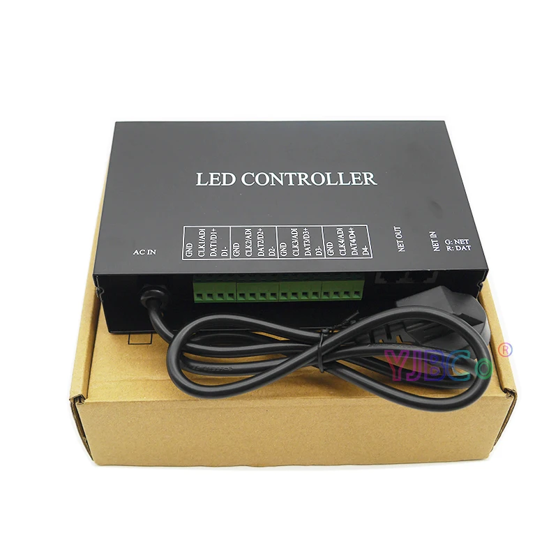 H802RA 4 Ports 4096 Pixels Artnet Eternet to SPI Pixel Controller AC 110V-220V Support MADRIX Jinx For WS2811 WS2812 LED Lights