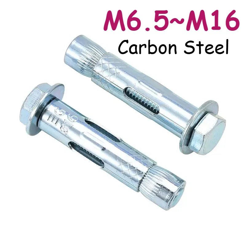 M6.5 M8 M10 M12 M16 Blue Zinc Carbon Steel External Hexagonal Expansion Screw Sleeve Concrete Anchor Built-in Tension Bolt
