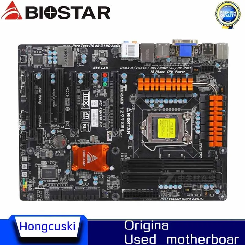 

For BIOSTAR TZ77XE4 Original Used Desktop Motherboard Z77 LGA 1155 DDR3 32G SATA3 USB3.0 ATX
